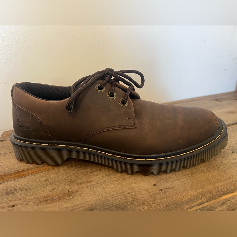 Dr. Martens Brown Leather Derby Shoes boots size 10 - Picture 5 of 7
